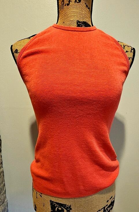 A.L.C. Tops - A.L.C. Tank Top Italian Yarn, Racerback, Coral/Pink, Ribbed Knit, Womens Sz XS